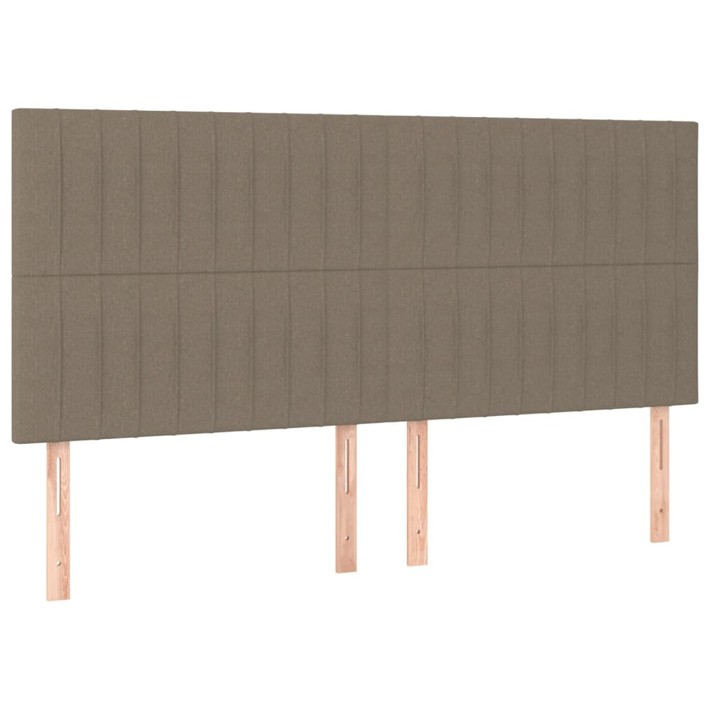 Kopfteil Taupe 180x5x118/128 cm Stoff