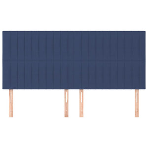 Kopfteil Blau 180x5x118/128 cm Stoff