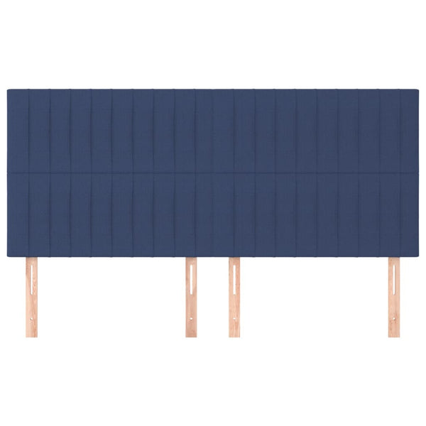 Kopfteil Blau 180x5x118/128 cm Stoff