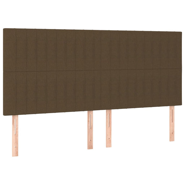Kopfteil Dunkelbraun 200 x 5 x 118/128 cm Stoff