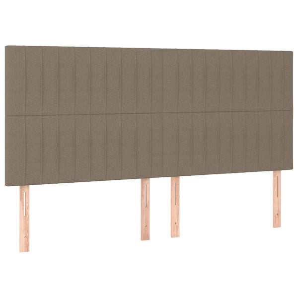 Kopfteil Taupe 200 x 5 x 118/128 cm Stoff