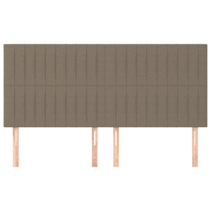 Kopfteil Taupe 200 x 5 x 118/128 cm Stoff