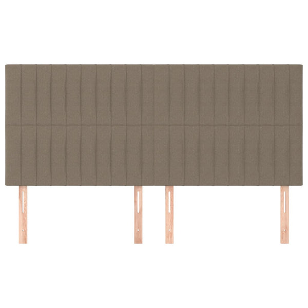 Kopfteil Taupe 200 x 5 x 118/128 cm Stoff