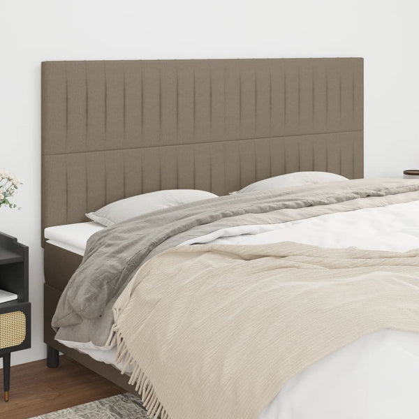 Kopfteil Taupe 200 x 5 x 118/128 cm Stoff