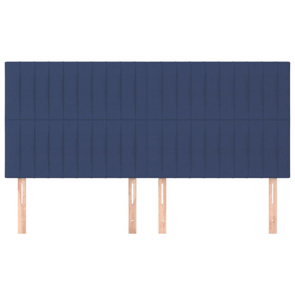 Kopfteil Blau 200 x 5 x 118/128 cm Stoff