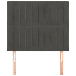 Kopfteil Dunkelgrau 80 x 5 x 118/128 cm Samt