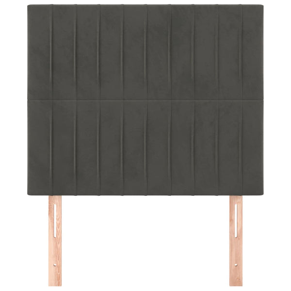 Kopfteil Dunkelgrau 80 x 5 x 118/128 cm Samt