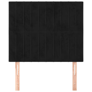 Kopfteil Schwarz 80x5x118/128 cm Samt