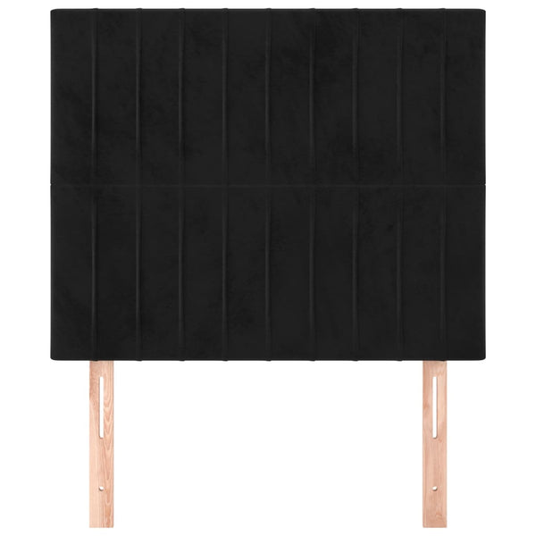 Kopfteil Schwarz 80x5x118/128 cm Samt