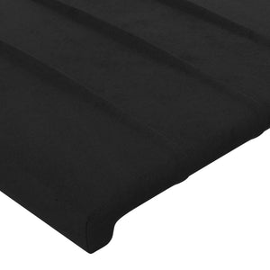 Kopfteil Schwarz 80x5x118/128 cm Samt
