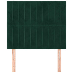 Kopfteil Dunkelgrün 80x5x118/128 cm Samt