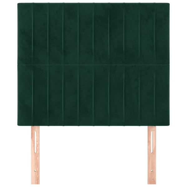 Kopfteil Dunkelgrün 80x5x118/128 cm Samt