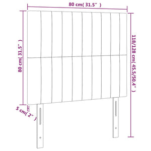 Kopfteil Dunkelgrün 80x5x118/128 cm Samt
