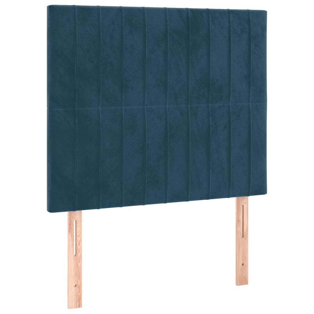 Kopfteil Dunkelblau 80x5x118/128 cm Samt