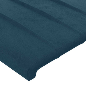Kopfteil Dunkelblau 80x5x118/128 cm Samt
