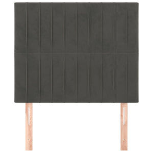 Kopfteil Dunkelgrau 90 x 5 x 118/128 cm Samt