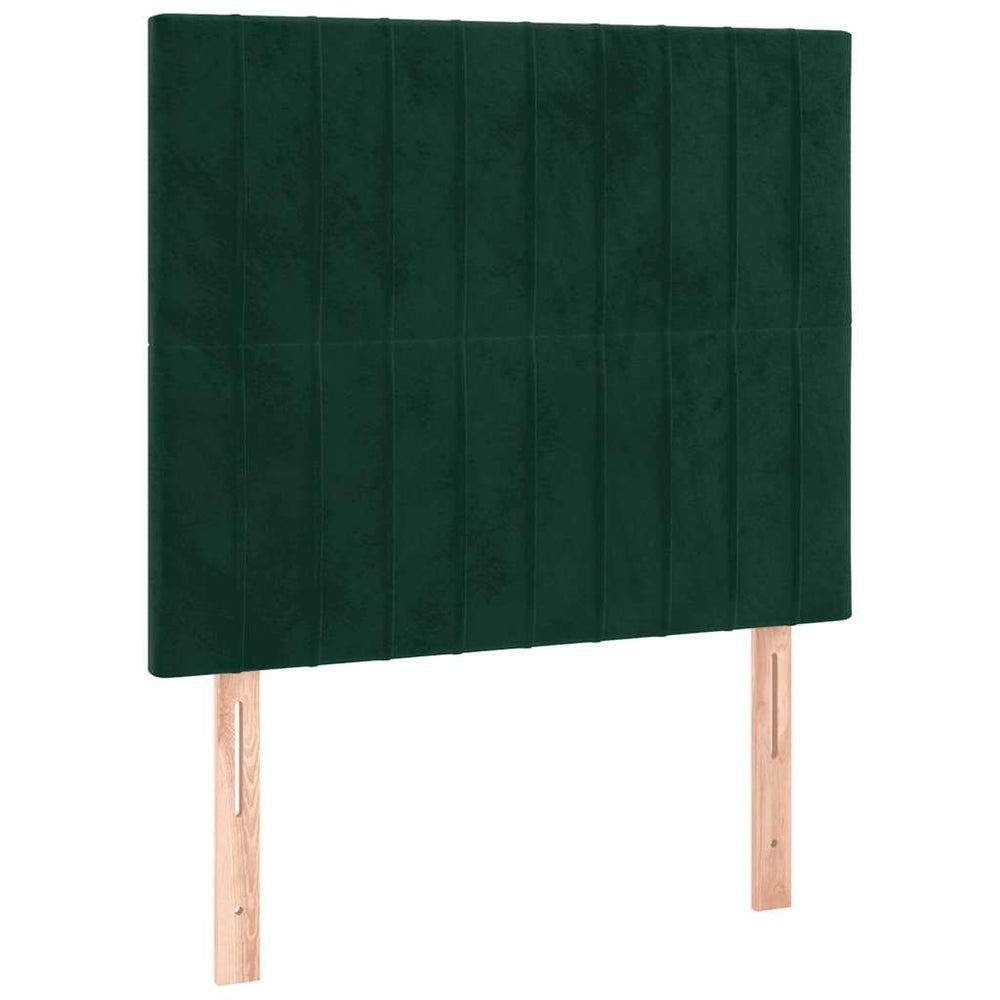 Kopfteil Dunkelgrün 90x5x118/128 cm Samt