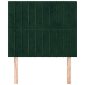 Kopfteil Dunkelgrün 90x5x118/128 cm Samt