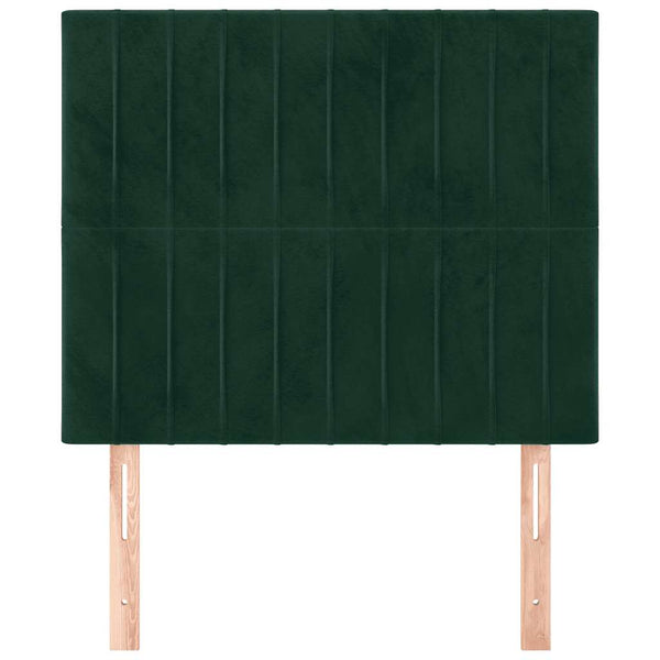 Kopfteil Dunkelgrün 90x5x118/128 cm Samt