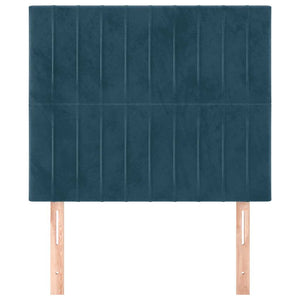 Kopfteil Dunkelblau 90x5x118/128 cm Samt