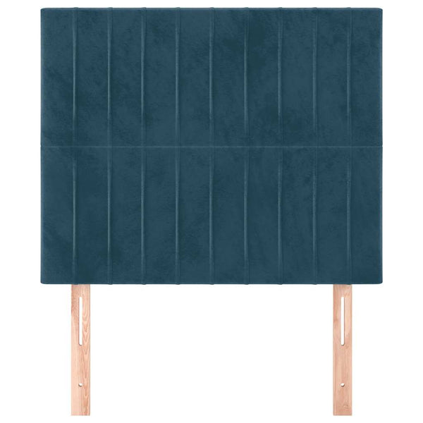 Kopfteil Dunkelblau 90x5x118/128 cm Samt
