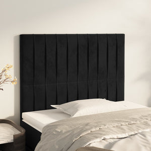 Kopfteil Schwarz 100x5x118/128 cm Samt