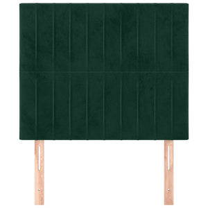 Kopfteil Dunkelgrün 100x5x118/128 cm Samt