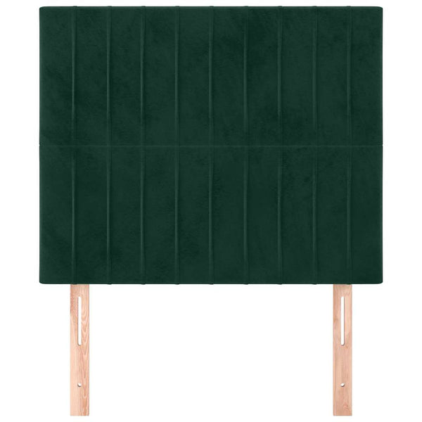 Kopfteil Dunkelgrün 100x5x118/128 cm Samt
