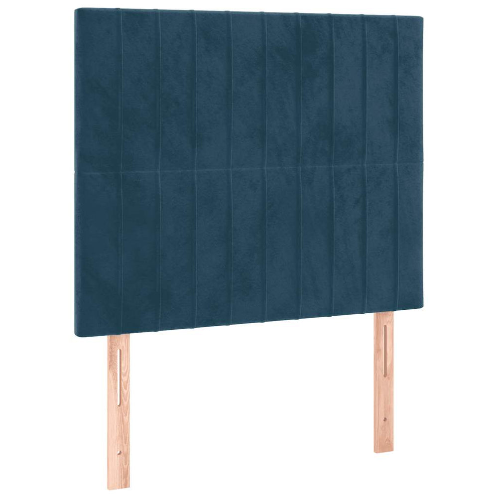 Kopfteil Dunkelblau 100x5x118/128 cm Samt
