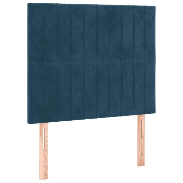 Kopfteil Dunkelblau 100x5x118/128 cm Samt