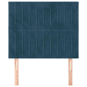Kopfteil Dunkelblau 100x5x118/128 cm Samt