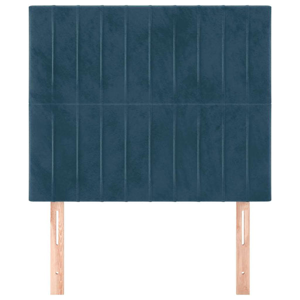 Kopfteil Dunkelblau 100x5x118/128 cm Samt