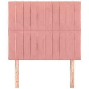 Kopfteil Rosa 100 x 5 x 118/128 cm Samt