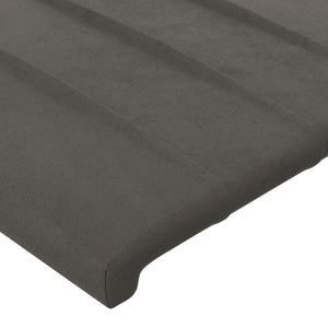 Kopfteil Dunkelgrau 144 x 5 x 118/128 cm Samt