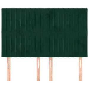 Kopfteil Dunkelgrün 144x5x118/128 cm Samt