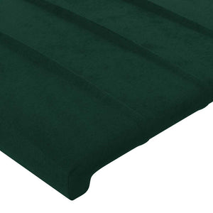 Kopfteil Dunkelgrün 144x5x118/128 cm Samt