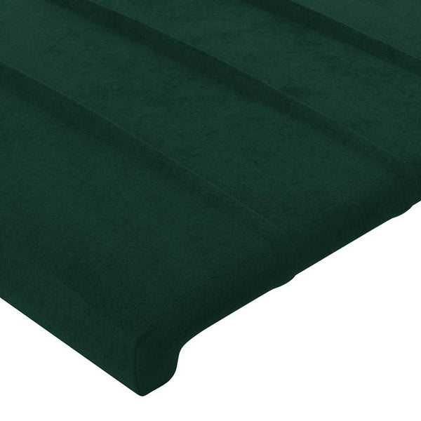 Kopfteil Dunkelgrün 144x5x118/128 cm Samt
