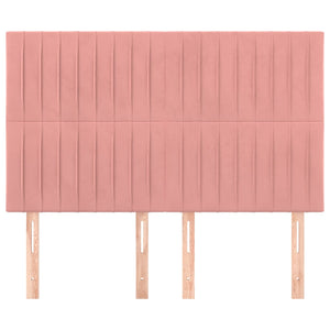 Kopfteil Rosa 144x5x118/128 cm Samt