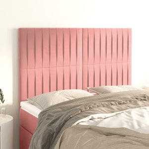 Kopfteil Rosa 144x5x118/128 cm Samt