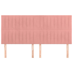 Kopfteil Rosa 160 x 5 x 118/128 cm Samt