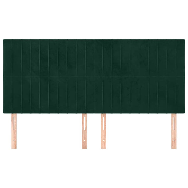 Kopfteil Dunkelgrün 180x5x118/128 cm Samt