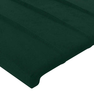 Kopfteil Dunkelgrün 180x5x118/128 cm Samt