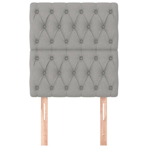 Kopfteil Hellgrau 80x7x118/128 cm Stoff