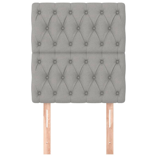 Kopfteil Hellgrau 80x7x118/128 cm Stoff