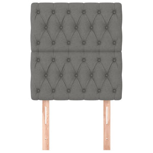 Kopfteil Dunkelgrau 80 x 7 x 118/128 cm Stoff