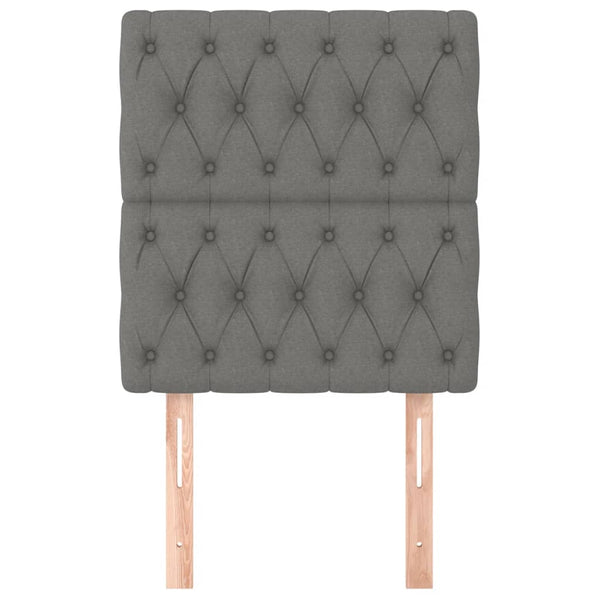 Kopfteil Dunkelgrau 80 x 7 x 118/128 cm Stoff