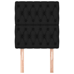 Kopfteile 2 Stk. Schwarz 80x7x78/88 cm Stoff