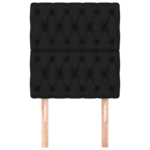 Kopfteile 2 Stk. Schwarz 80x7x78/88 cm Stoff