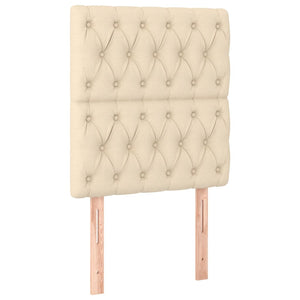 Kopfteil Creme 80x7x118/128 cm Stoff