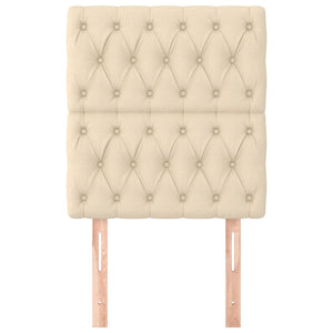 Kopfteil Creme 80x7x118/128 cm Stoff